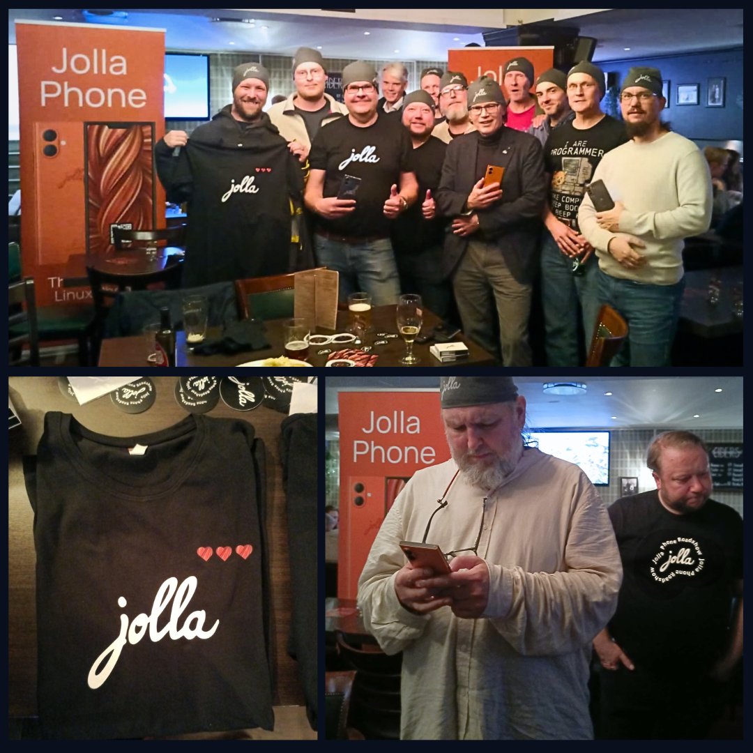 JollaHQ's tweet photo. Thank you to everyone who joined us at the Jolla Phone Roadshow community meeting in Stockholm yesterday. We had good conversations, a Sailfish OS 5.3 release hands-on preview with participants, and a teaser of AppSupport improvements. We saw the Jolla Phone in people’s hands and of course enjoyed the company. Thank you for coming, sharing your ideas and giving us feedback. Moments like this are why we build this with you ♥️

#Jolla #SailfishOS #DigitalSovereignty #PrivacyFirst #CommunityPowered #European