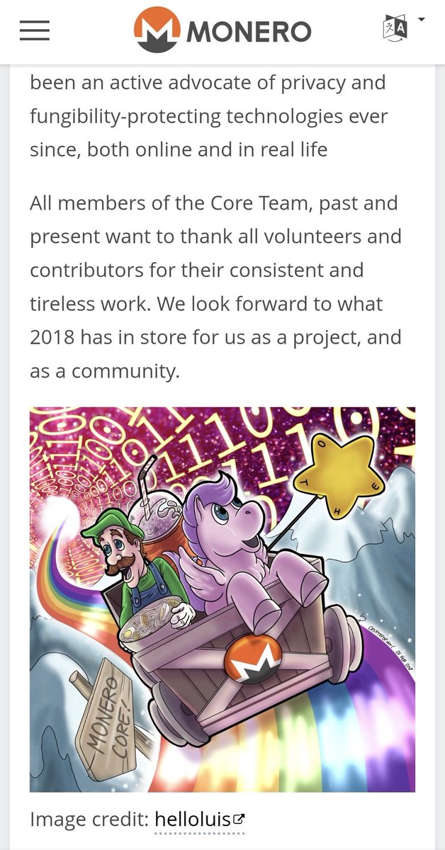 xmrMoneroCat's tweet photo. Did you know our artist @helloluis is featured on the official @monero website 🐱 https://t.co/TOaJzGKVbF