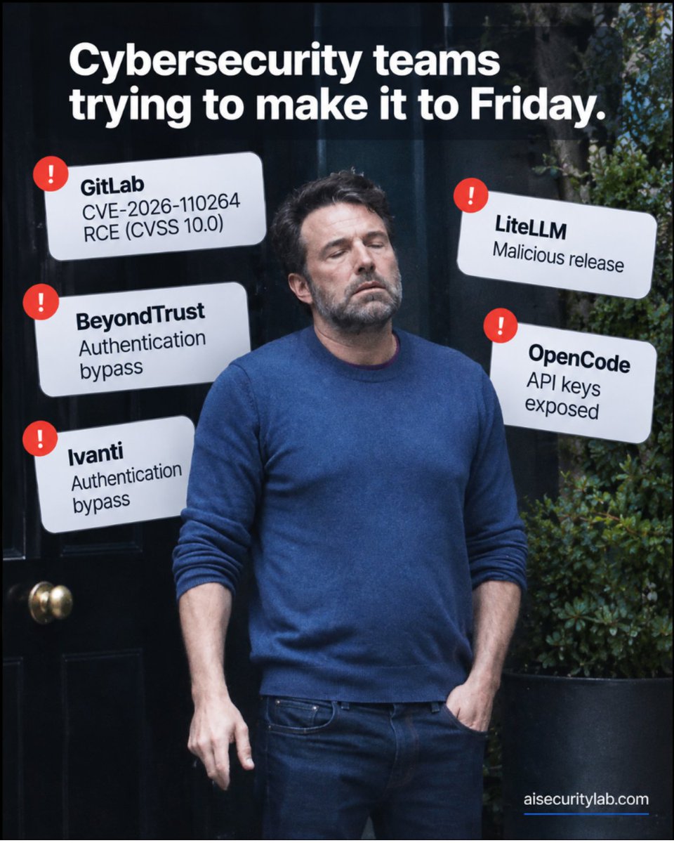 hashishrajan's tweet photo. Just another week in cybersecurity. 🚬💀 https://t.co/pRAfjoeJ5I