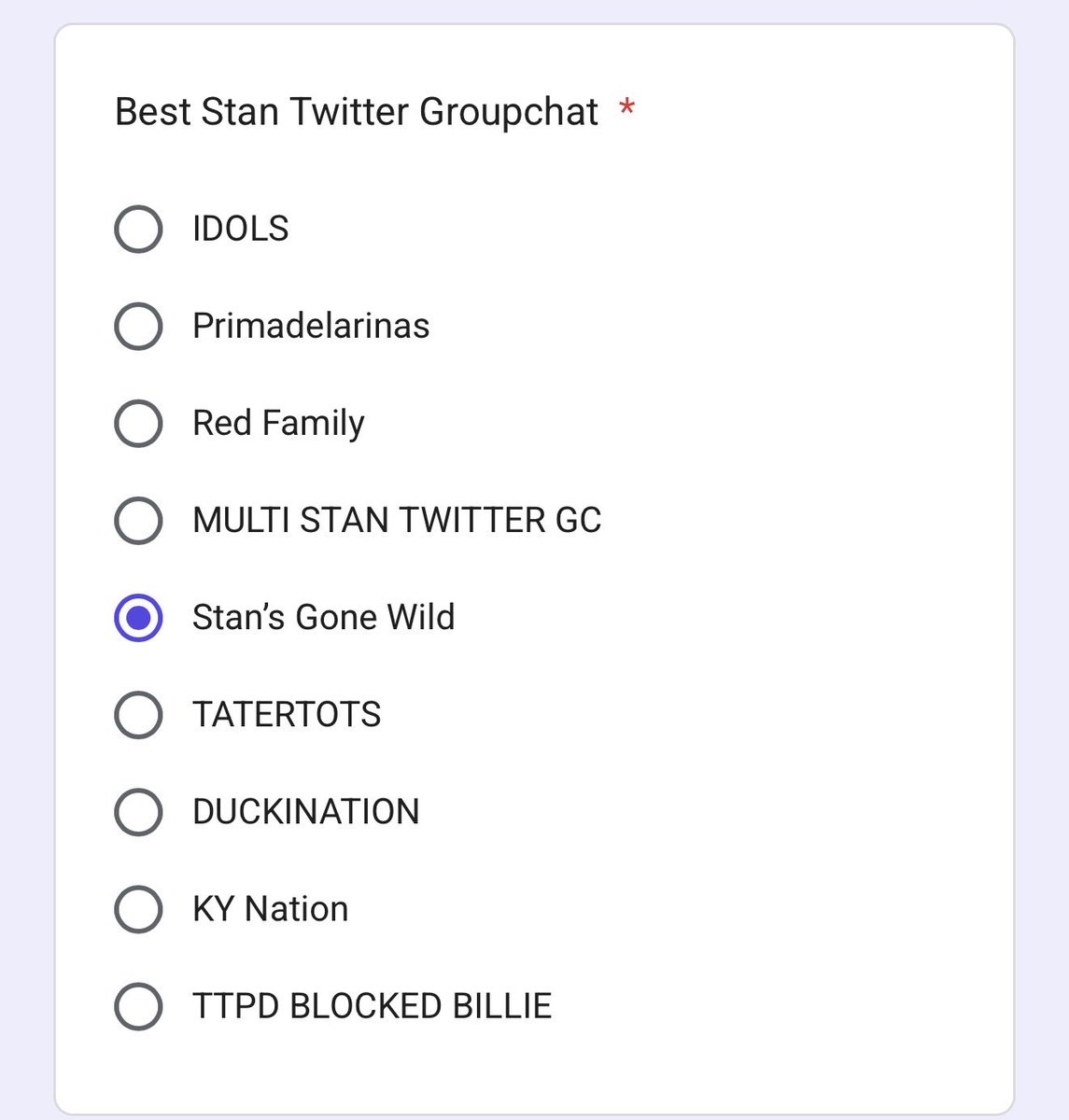 MwahItzPau's tweet photo. Vote “Stans Gone Wild” For Best Stan Twitter Groupchat 🤍⭐️🙏 #SGW1🇩🇪 https://t.co/PuoqyesTiA https://t.co/Cmt7TSAmYY