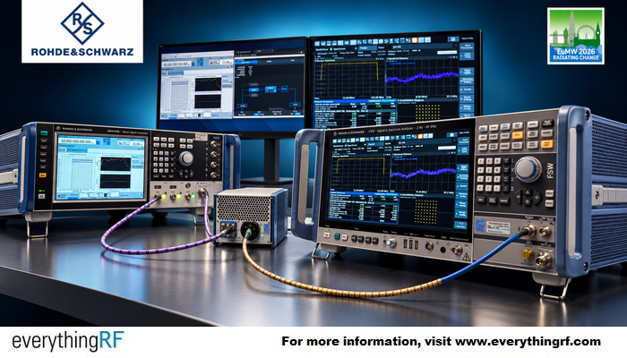everythingRFcom's tweet photo. @RohdeSchwarz  Combines High Output Power and Precise Signal Control for Ka- and Q-Band Testing at @eumweek  2026 

Read more - https://t.co/FqOgiU6ayE

#eumw #eumw2026 #amplifiers #testandmeasurement #emctesting #RF https://t.co/fSSaMa9zTH