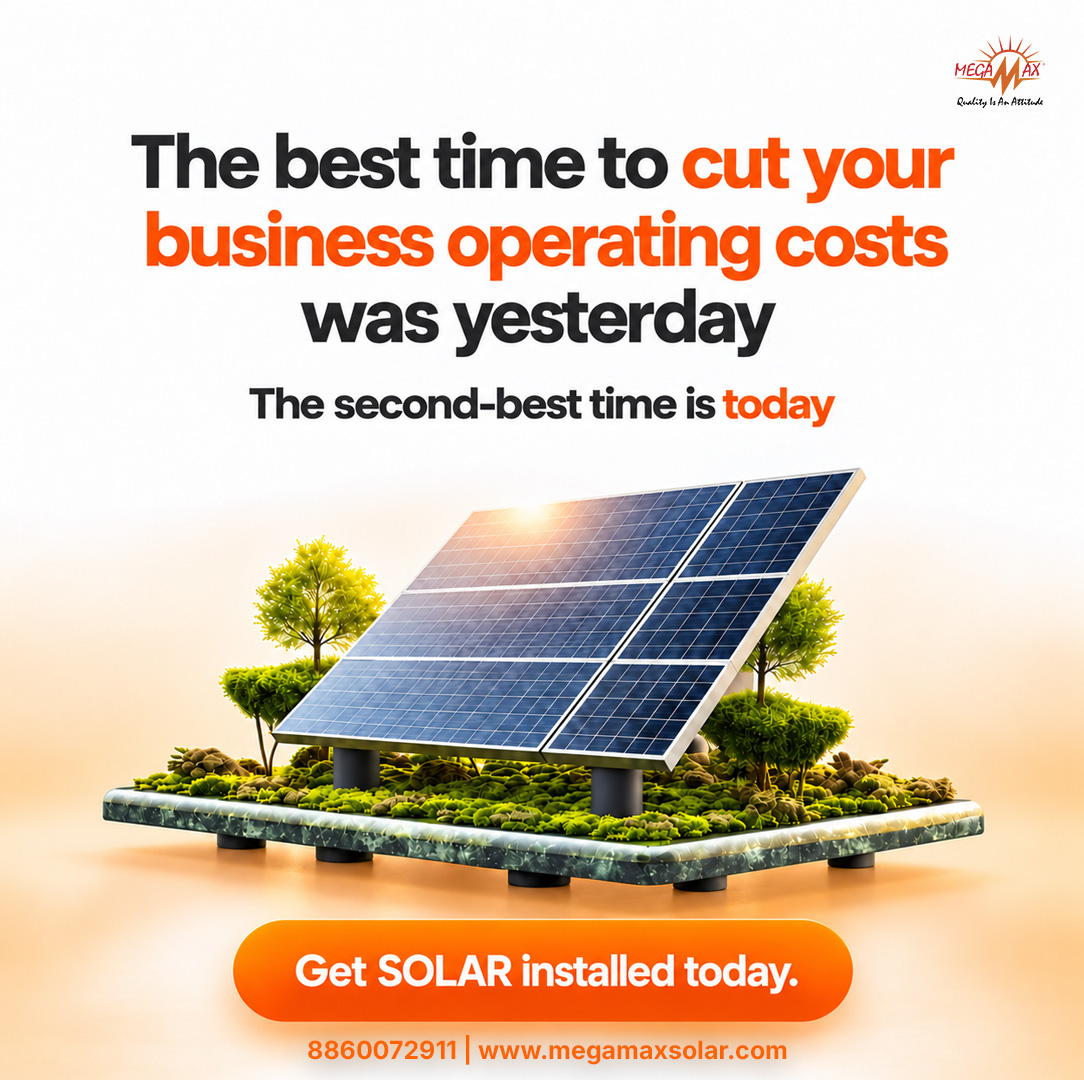 Megamaxsolar's tweet photo. The longer you wait to explore #solar, the longer you miss out on its potential #savings

For #businesses, the right solar setup can help manage #electricity #expenses and bring more predictability to #operating costs. 

The first step? Understanding what works for your facility https://t.co/TPf12vJLDp