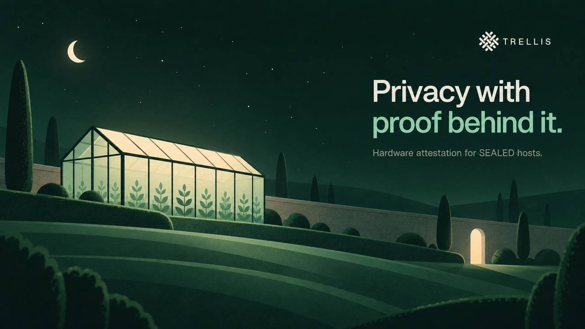 TrellisSol's tweet photo. We keep caching out of Trellis private routes.

Caching is optional on OPEN.

SEALED and BLIND do not use it.

If you choose a private route, your request goes straight through without being reused by a cache. https://t.co/ZEwOkNYi6S