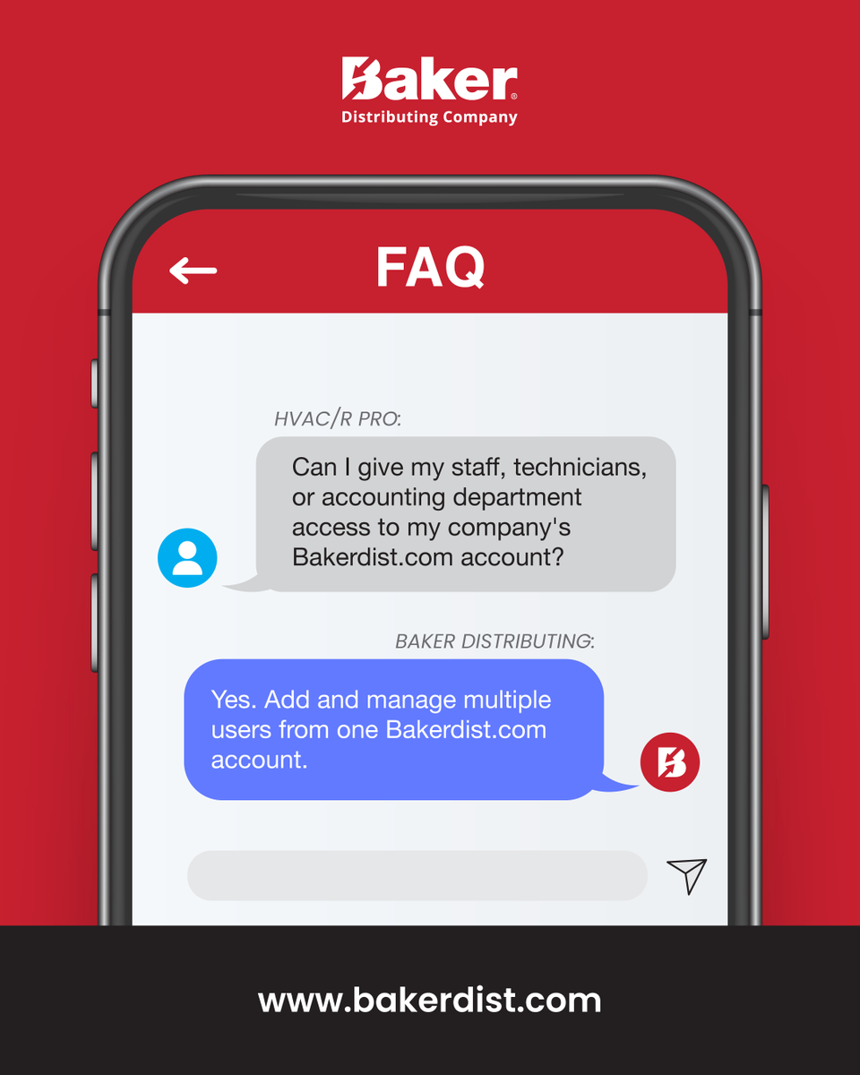 BakerDist's tweet photo. Your technicians, office staff, and accounting team all play a role in your success.

Giving the right team members access to the information they need can help improve efficiency and keep operations running smoothly.

🔗 https://t.co/SDY3ZWJR0a 

#BakerDistributing #HVACPro https://t.co/0ceNx2YnAg