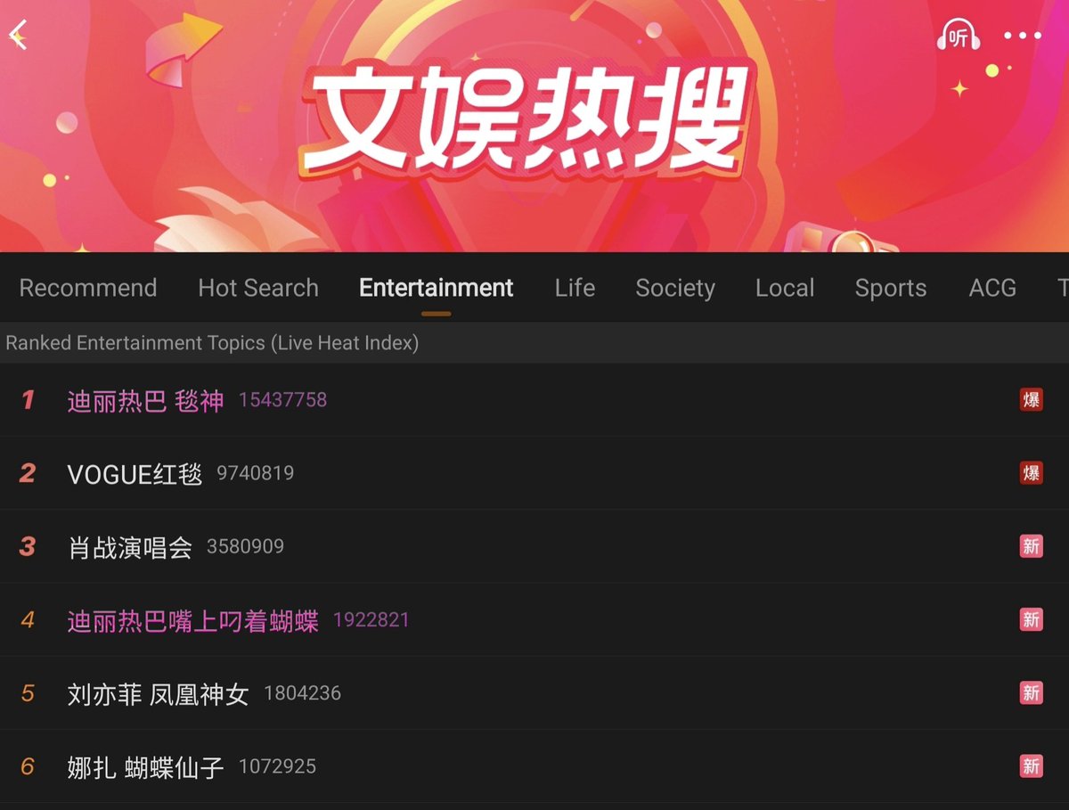 ANJL888's tweet photo. "Dilraba Carpet Goddess" has overtaken "VOGUE Red Carpet" and now tops the Weibo hot search rankings. She overtook the main event. SHE is THE main event. 😌 #Dilraba #VOGUEForcesofFashion2026 https://t.co/bJmuYCCDCI