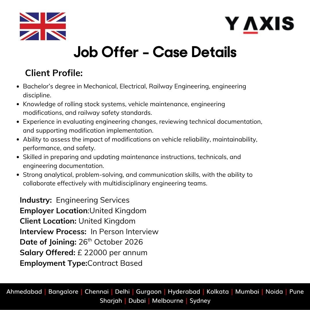 yaxis's tweet photo. Another career milestone achieved!Congratulations to our client on securing a job offer as an Engineer Rolling Stock in the United Kingdom.Wishing you great success andexciting new chapter in your professional journey!
https://t.co/kc0taLzVuc

#YAxis #UKJobs #JobOffer #UKWorkVisa https://t.co/imcVVXxBMA