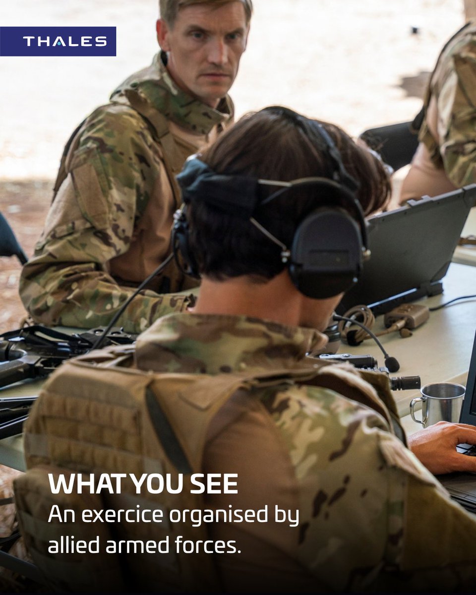 thalesgroup's tweet photo. On the battlefield, trusted info is power. HexaForce, an AI-powered, cybersecure Command & Control system, ensures secure, resilient data sharing for faster allied action. Cybersecurity is mission-critical. Halfway is no way. #Cybersecurity #CyberMonth #Defence #CommandAndControl #AI