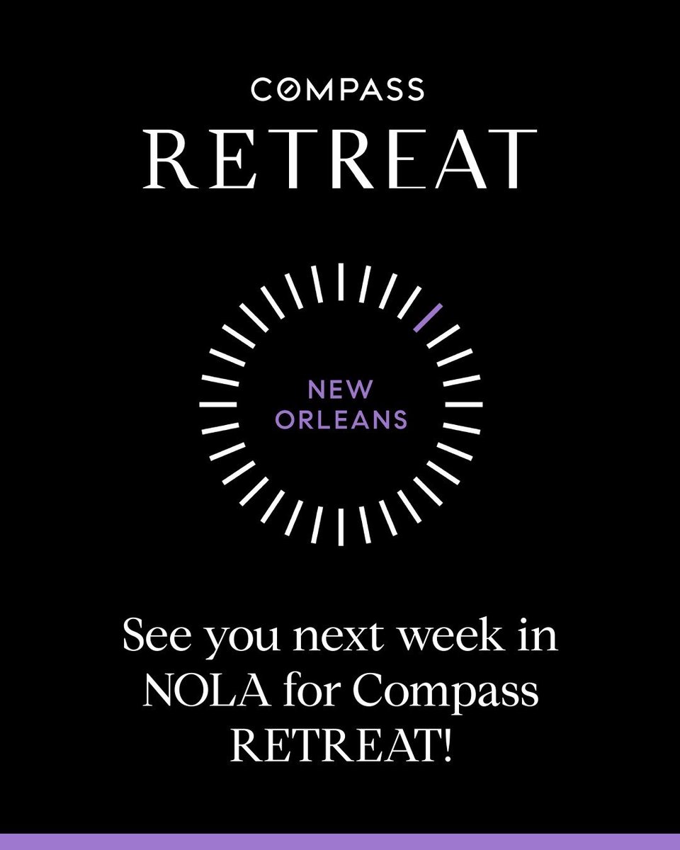 RobReffkin's tweet photo. Benís and I are looking forward to heading to New Orleans for Compass RETREAT, one of our favorite Compass traditions. Every year, RETREAT reminds me of what makes Compass so special: the people!

And Neda and I are also excited to announce next year’s RETREAT destination. Any guesses?

We can’t wait to see you in New Orleans!