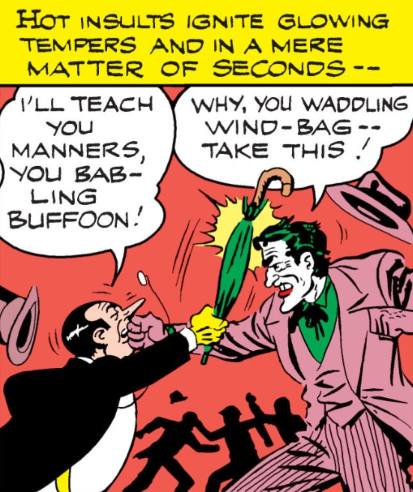 CoolDude98645's tweet photo. Them constantly bickering like an old married couple is sort of the ideal Joker and Penguin dynamic to me https://t.co/02HfS9kSrD