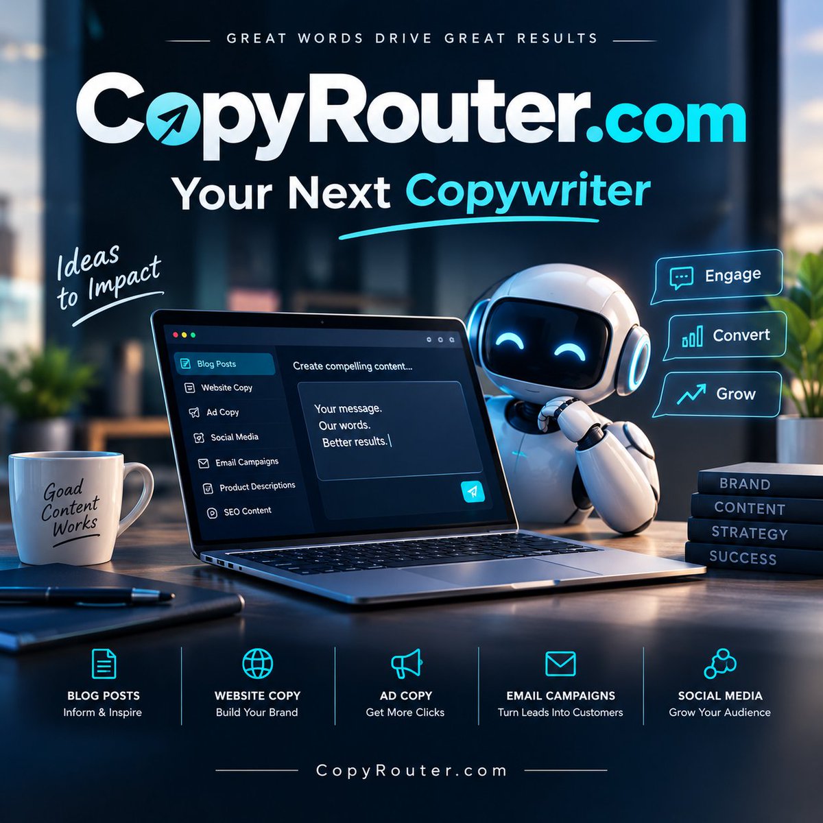 consptor's tweet photo. #si #copywriter innovated, renovated, reinvented 
Copyrouter .com .. domain name with concept https://t.co/s6mNFs2WUR