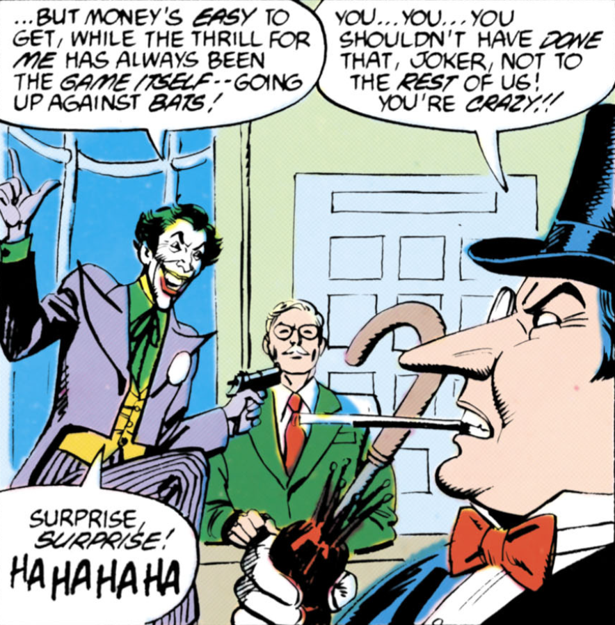 CoolDude98645's tweet photo. Them constantly bickering like an old married couple is sort of the ideal Joker and Penguin dynamic to me https://t.co/02HfS9kSrD