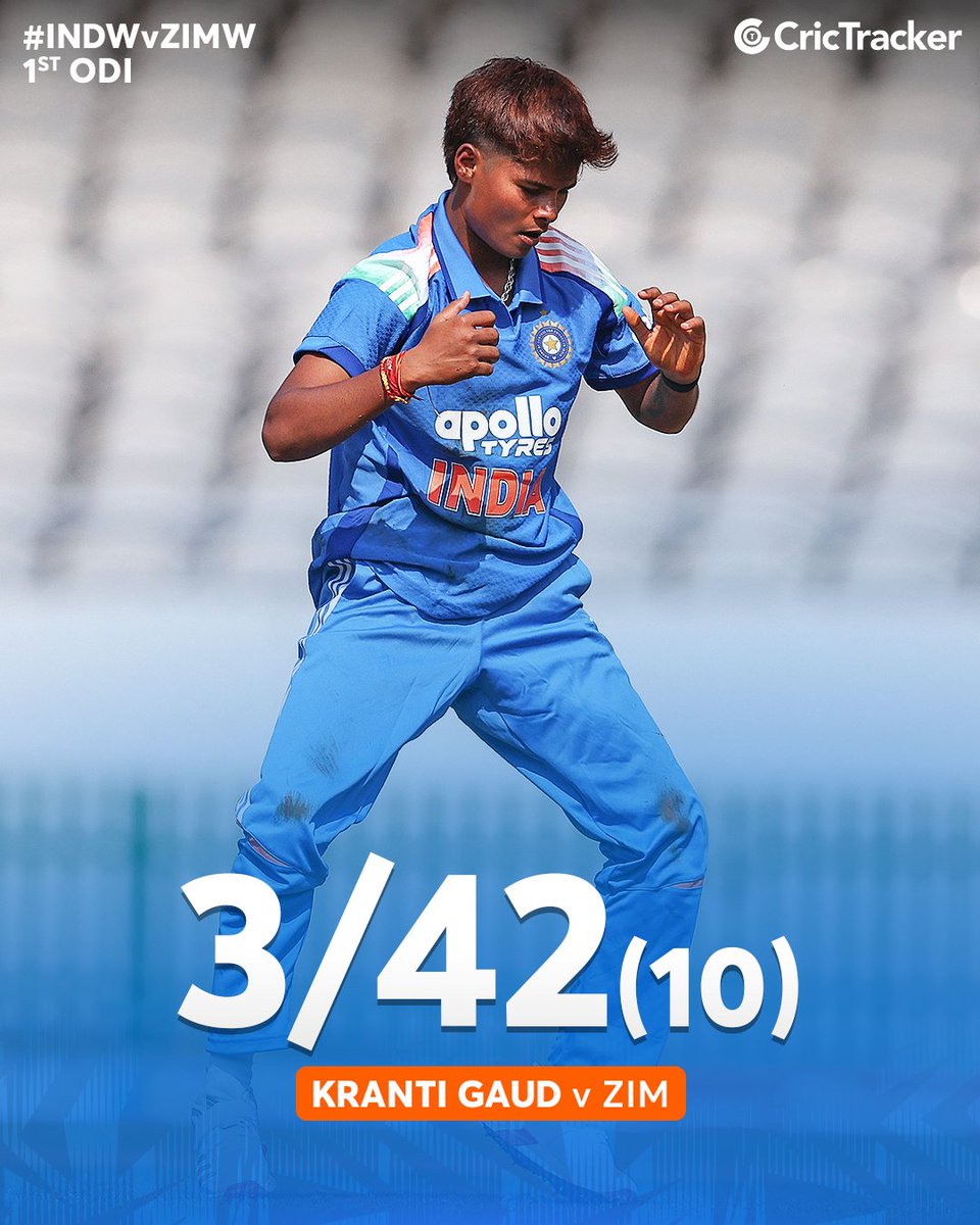 Cricketracker's tweet photo. Zimbabwe Women are bowled out for 197

Shree Charani stars with four wickets, while Kranti Gaud picks up three as India Women wrap up a clinical bowling performance in the 1st ODI. 🎯

(Shree Charani, Kranti Gaud, Zimbabwe Women, India Women, 1st ODI) https://t.co/70bDR4bk8y