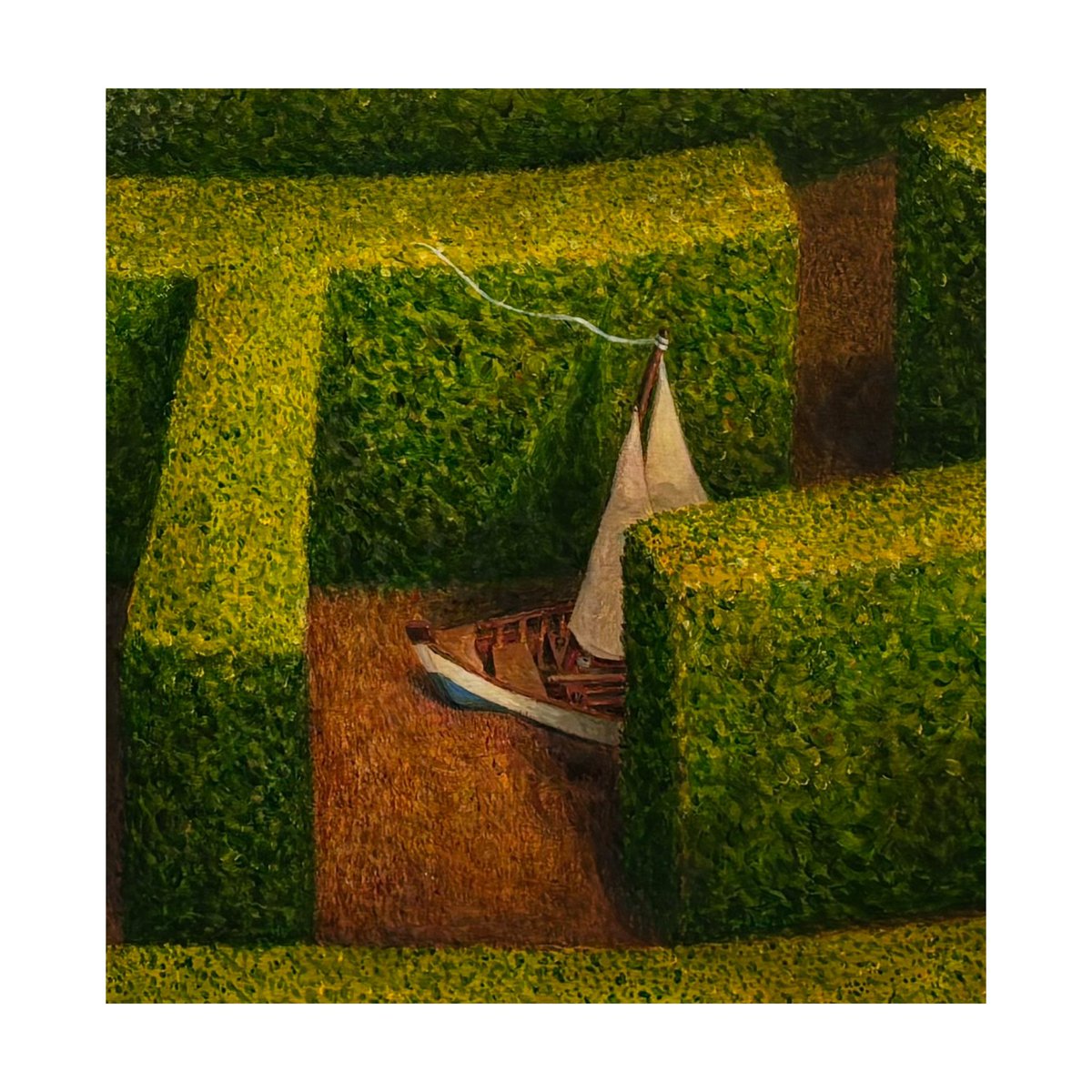 schofield72's tweet photo. ‘Rapunzel’s Garden’ oil on panel 76x76 cm #art https://t.co/9KstVP6sXB