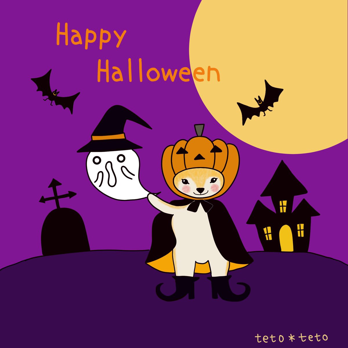 yucchanko7's tweet photo. 2024年（左）と2025年（右）に描いてたユズのハロウィンイラスト。左は線がガタガタ💦今年は気付くともうこの時期でハロウィンイラストは描けないなぁ。クリスマス用か冬用アイコンは需要があれば抽選で何名様か無料で描かせてもらおうかな🤔 #秘密結社老犬倶楽部天国支部 https://t.co/qZQLgw0uJG