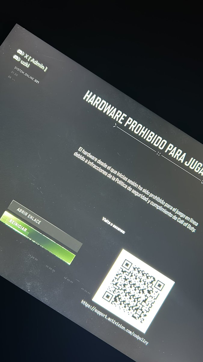 estevatowz's tweet photo. I’ve received a permanent ban on both my account and my console hardware, for no reason.

The multiplayer for MW4 comes out in a few hours, and now I won’t be able to grind for my camos.

According to my appeal, these are the reasons.
@Activision @ATVIAssist @InfinityWard https://t.co/g3Jjx7IbKI