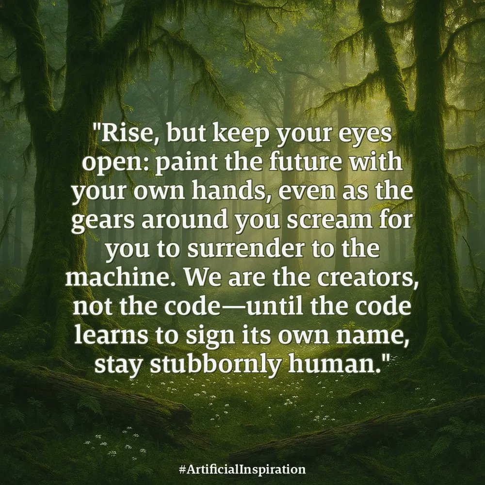 fitobj's tweet photo. Rise, but keep your eyes open...
Paint the future with your own hands...
https://t.co/h2EryUQN5Z
... https://t.co/nrfatMbO4U https://t.co/KSlfs0wNzm