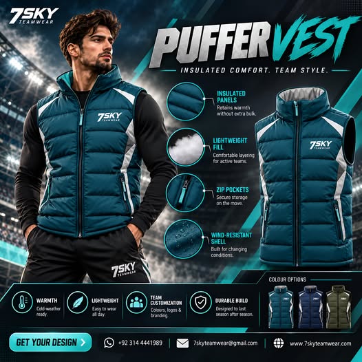 7SKYTEAMWEAR's tweet photo. π§₯ πͺππ₯π π§π π πππ§π¦ π§πππ π¦π§π¬ππ!
Discover 7SKY Custom Puffer Vests, combining lightweight insulation, comfortable layering and personalized branding for teams and clubs.
π© DM for bulk orders!
#7SKYTeamwear #PufferVest #CustomOuterwear https://t.co/cmDL9gretS