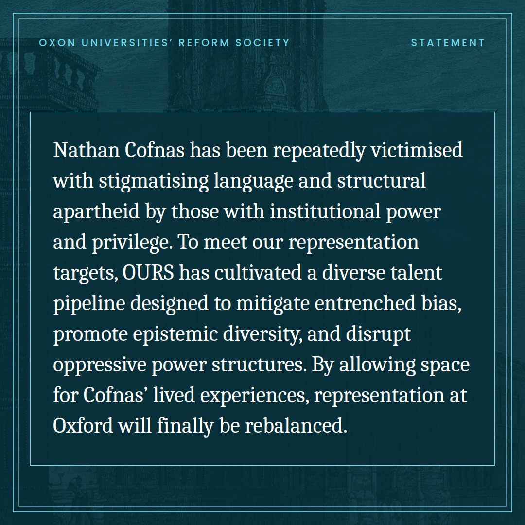 OxUniRFMSoc's tweet photo. 🚨 Statement on the invitation of Nathan Cofnas🚨 https://t.co/el3WFLpt8T