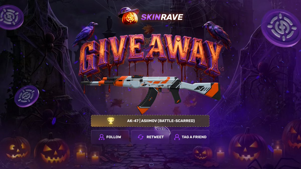alynnushcs's tweet photo. 💰 WIN [AK-47 | ASIIMOV (BATTLE-SCARRED)]! 🔥

✅ Follow @skinravegg &amp; @alynnushcs 
✅ RT the quoted post
✅ Comment your SkinRave ID + tag a friend
⌛ Winners announced in 3 days! https://t.co/D55CxJLLjC