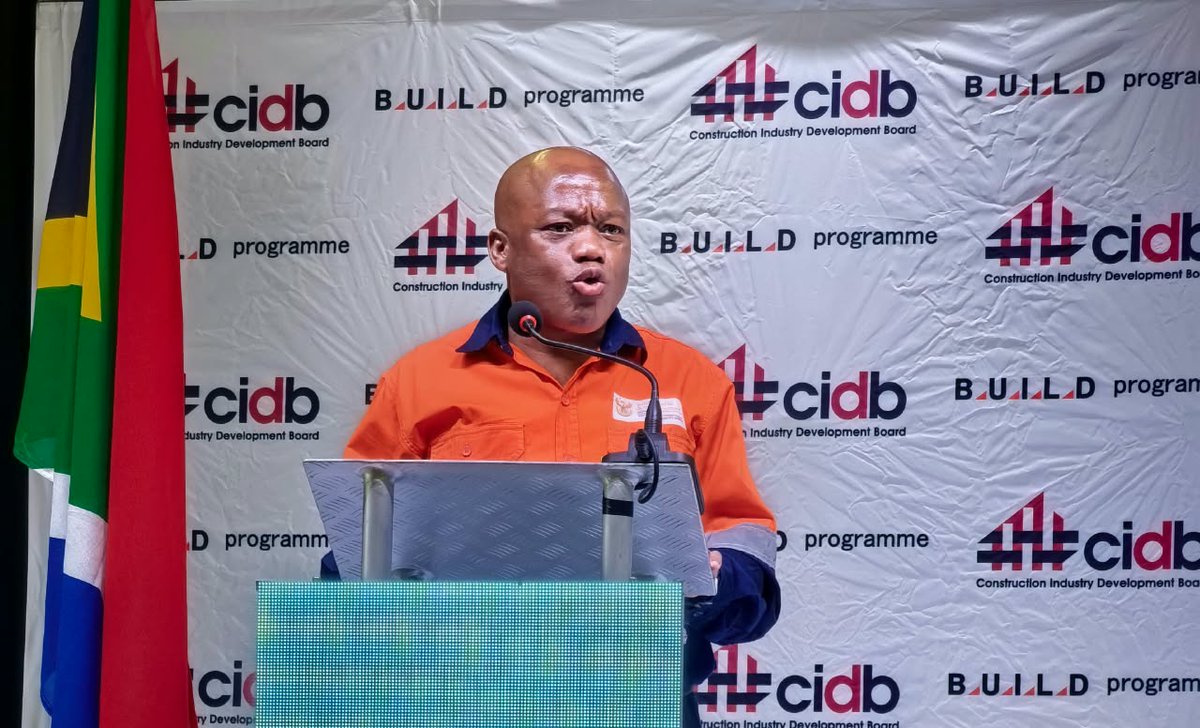 DepartmentPWI's tweet photo. “Building a capable construction sector is not simply an industry priority; it is a national development priority.”

Deputy Minister of Public Works and Infrastructure, @sziks emphasises the importance of a strong and sustainable construction industry in advancing infrastructure-led development and achieving South Africa’s national development objectives.

#DPWI #CIDB #ContractorDevelopment #InfrastructureDevelopment #ConstructionIndustry