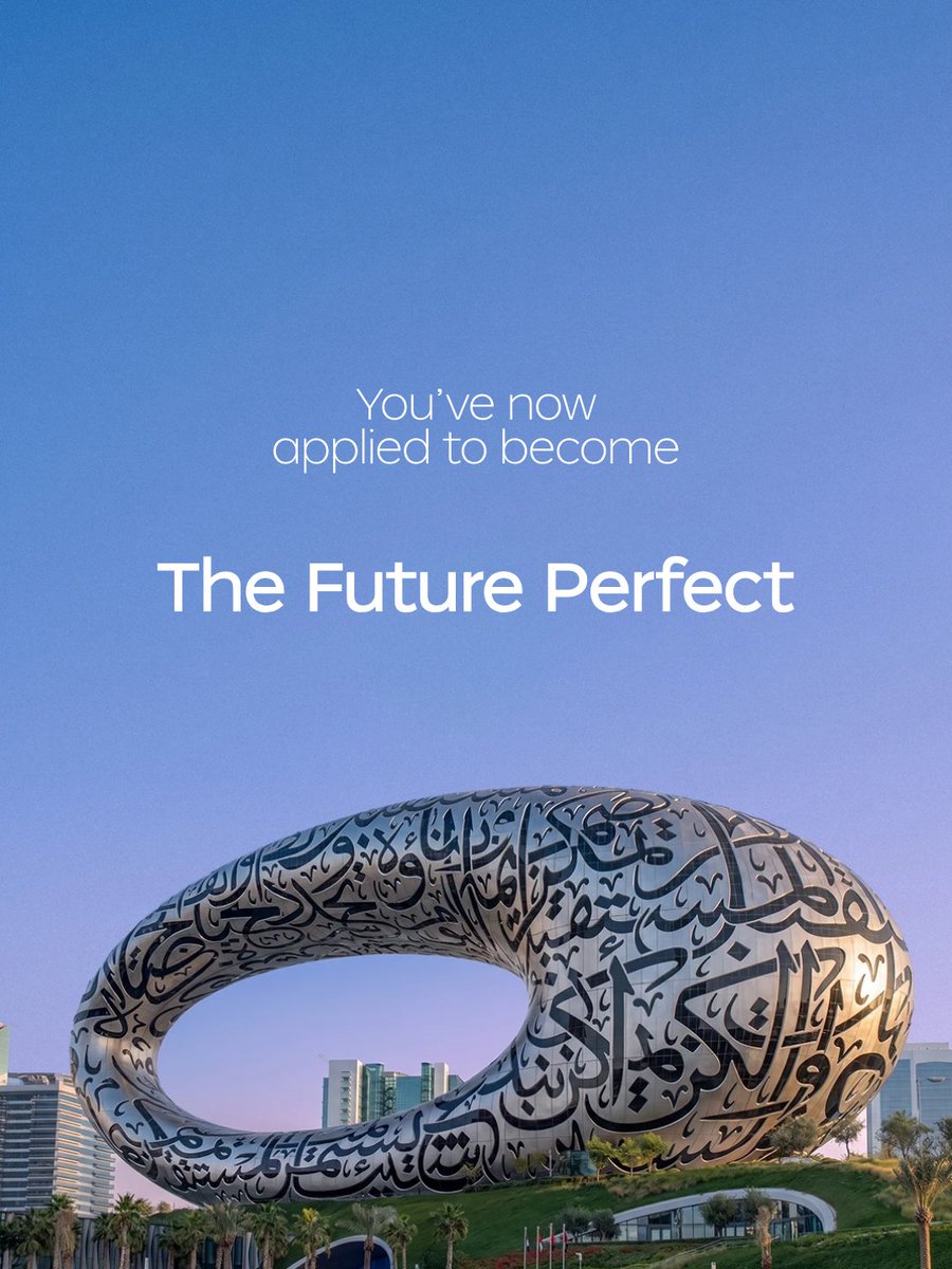 MOTF's tweet photo. Your next role could be at Museum of the Future.
Here’s how to apply.

#MuseumoftheFuture
#FuturePerfect https://t.co/GMQQoG4iDg