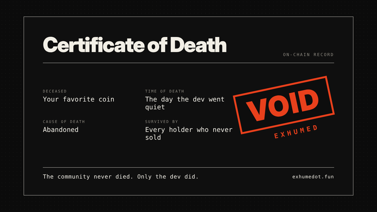 Exhumedot's tweet photo. The community never died.
Only the dev did. https://t.co/MWORJzO06s