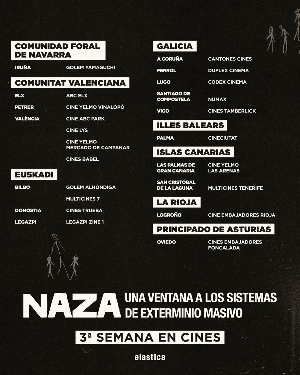 ElasticaFilms's tweet photo. Más de 45.000 espectadores ya han visto #Naza en España.

La crítica destaca la fuerza y la importancia del documental de Yuval Abraham y Rachel Szor, una investigación que recoge los testimonios de militares y miembros de la inteligencia israelí sobre lo ocurrido en Gaza.

🎟️ Entradas en https://t.co/rMgRKgC5oS