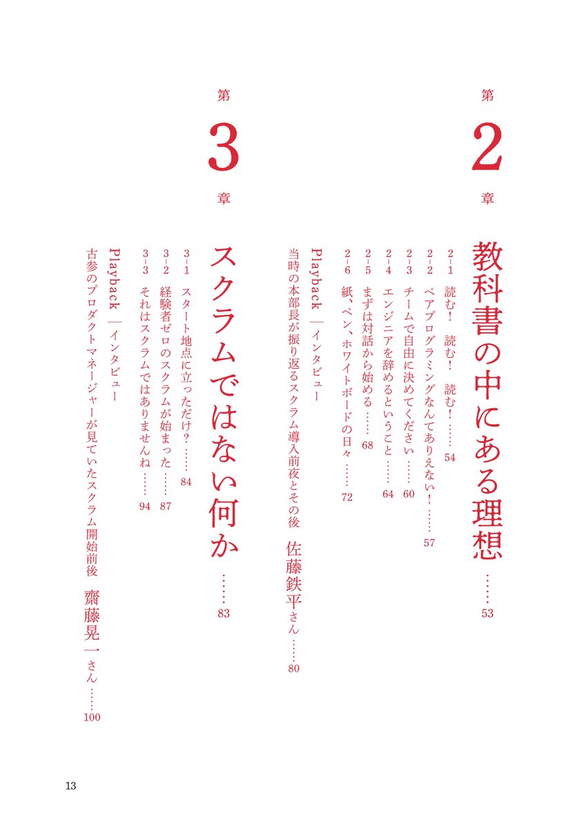 inner_pattern's tweet photo. 『#野蛮なアジャイル』の野蛮な目次（1/2） https://t.co/CI5zfVYxcW