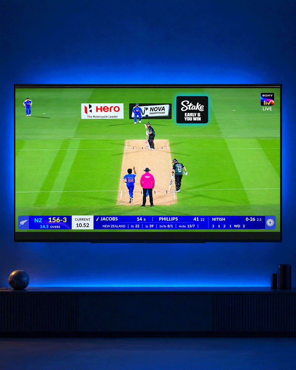 StakeIND's tweet photo. Watching the IND vs NZ T20Is on Sony LIV? Keep your eyes on the screen. 👀

Spot the Early 6 branding, share a picture with us, and a lucky few win ₹1,000 each.

How to enter 👇 https://t.co/kb1ApygUCd