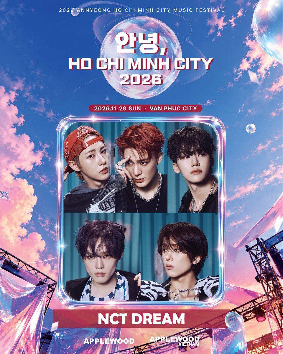 NCTDREAMCENTER's tweet photo. NCT DREAM goes to Vietnam

[2026 ANNYEONG HO CHI MINH CITY MUSIC FESTIVAL @ 261129] https://t.co/MZxTZeaVfx