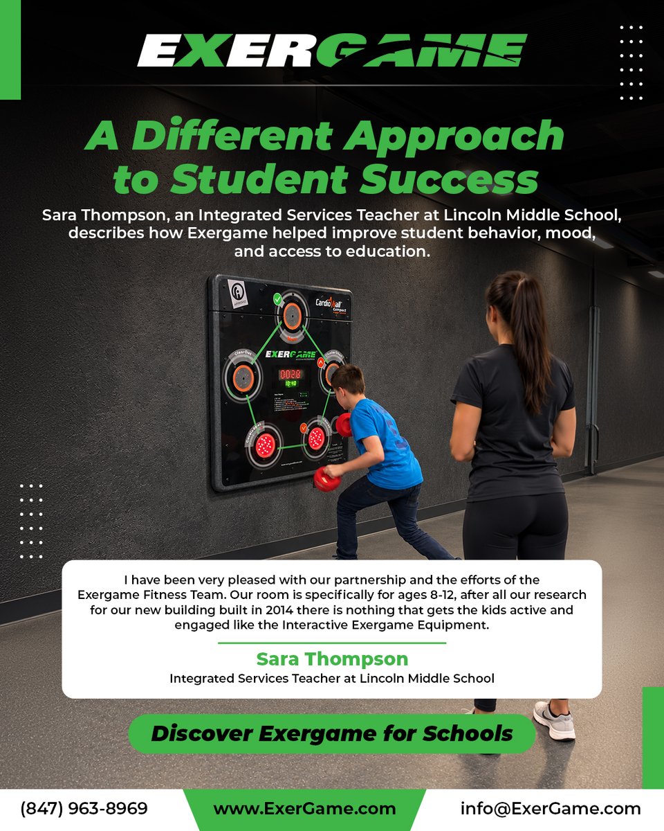 ExergameFitness's tweet photo. π― Better Movement. Better Engagement. Better Student Success!
Exergame Fitness makes school PE more engaging with interactive fitness technology that supports active learning.
π Discover Exergame for Schools: https://t.co/eWy78eYIKr
#SchoolFitness #InteractiveLearning https://t.co/fLS6XchDbL
