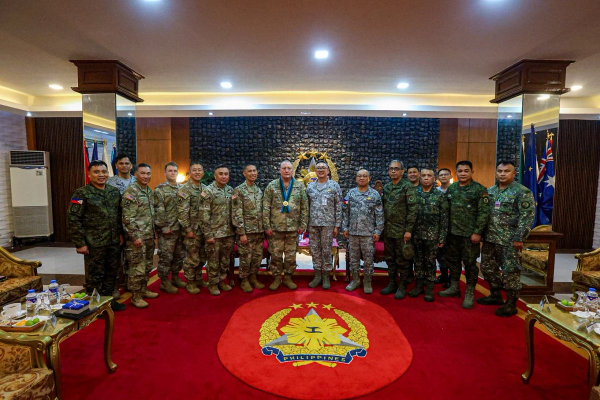 TeamAFP's tweet photo. AFP, Hawaii National Guard Strengthen Bilateral Defense Relations

The Armed Forces of the Philippines (AFP) and the Hawaii National Guard reaffirmed their commitment to strengthening bilateral defense relations as AFP Vice Chief of Staff Lieutenant General Rommel P. Roldan welcomed Major General Stephen F. Logan, Adjutant General of the Hawaii National Guard, during a courtesy visit on October 23, 2026, here.

The courtesy visit provided an opportunity for both sides to reinforce their longstanding partnership and discuss areas of mutual interest in defense cooperation. Their engagement underscores the importance of sustained military-to-military relations in enhancing mutual understanding and supporting shared security objectives.

The AFP continues to value its partnerships with international defense organizations, recognizing the role of cooperation and engagement in promoting regional peace, stability, and security.

Photos by Cpl Gerry F Luna PA / PAOAFP

#AFPyoucanTRUST
#OneAFPOnePhilippines
#StrongAFPStrongPhilippines
#OurSeasOurRightsOurFuture
#MatatagNaSandigan 🫡🇵🇭