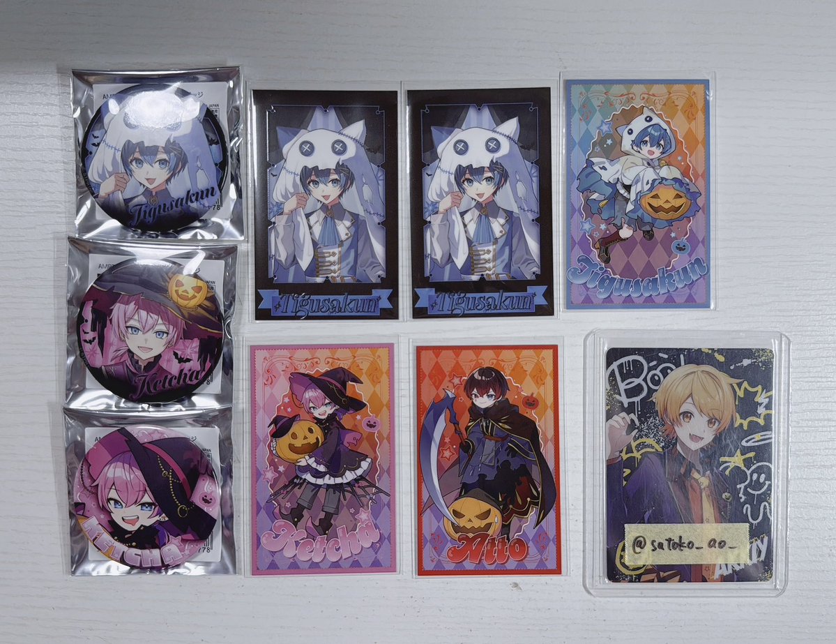 satoko_ao_'s tweet photo. AMPTAK  ハロウィングッズ  交換

譲）画像1～3枚目

求）💛さん(デフォ >> 等身)

当方等身↔お相手様デフォ◎
デフォはデフォ同士のみ。
郵送 or ツアー現地手渡し(全公演◎)

お気軽にお声掛けお待ちしております🙇‍♀️

#AMPTAKグッズ交換 https://t.co/8hmohXdFFc