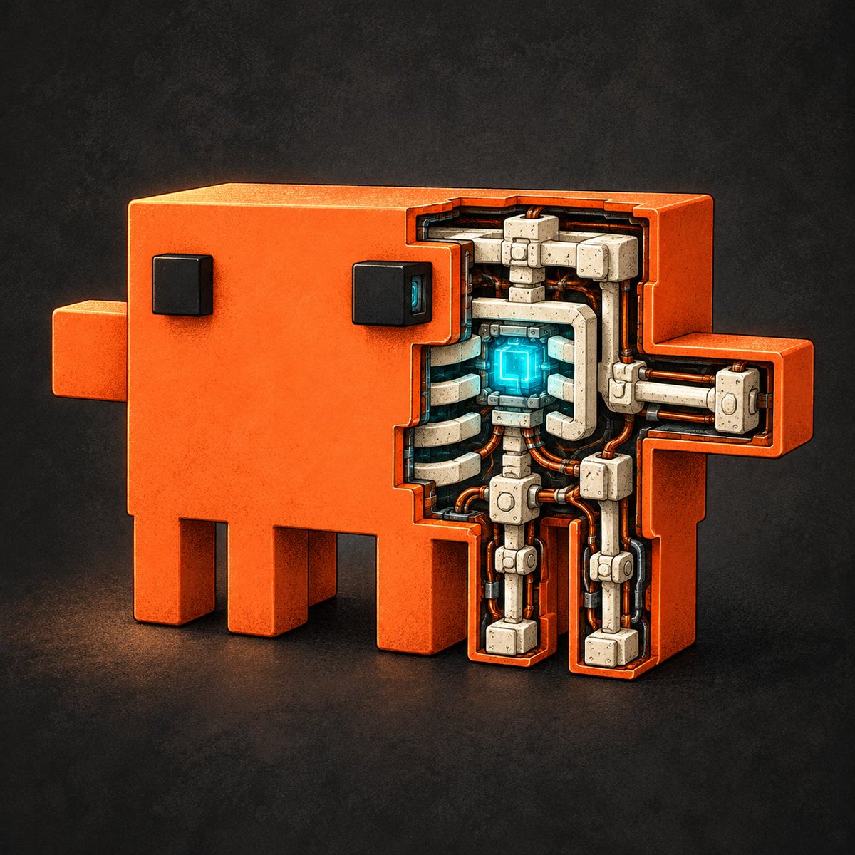 Clawdonpump's tweet photo. Inside $CLAWD: one processor, four legs, unlimited meme energy. ⚡ https://t.co/fqGzNltdMN
