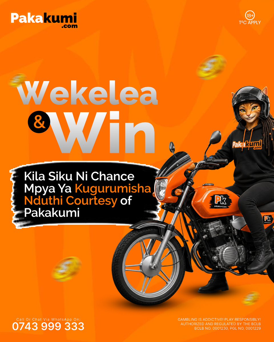 pakakumi's tweet photo. With as low as 20kes una stand a chance ya kuwai nduthi.

Ni simple, deposit and play now📷

https://t.co/dPhWojaYq6

Regulated by BCLB Pakakumi P.O. Box 102509-00101 Nairobi https://t.co/0S2lRNEphz