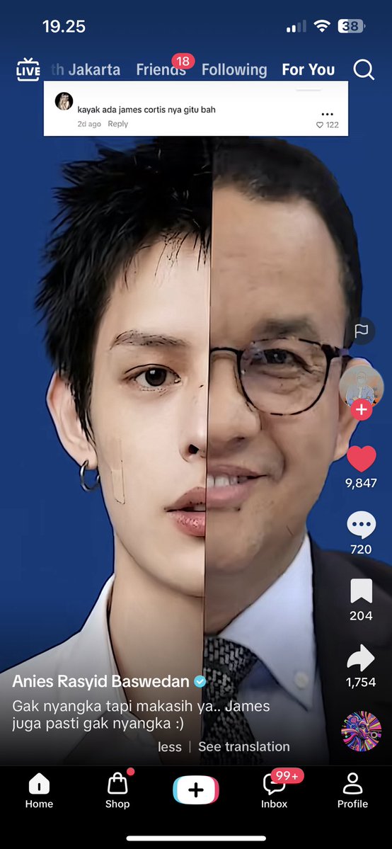 halfmoonbbb's tweet photo. HAH gua ga expect anies ngepost ini di tiktoknya 😭😭😭😭 coer jg kah dia https://t.co/ObLTLEmd5i