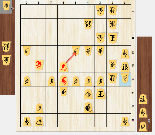 F_Masaki97's tweet photo. "寄せの組み立て"
(20251210_taiyo_unajyu-f Sora_Ginko@floodgate=定跡)
URL https://t.co/NjJJekaJIX
図2 ▲1六同香は△6五龍▲同馬△3九銀～△5九角 https://t.co/jFCmS8nb5T