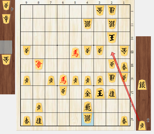 F_Masaki97's tweet photo. "寄せの組み立て"
(20251210_taiyo_unajyu-f Sora_Ginko@floodgate=定跡)
URL https://t.co/NjJJekaJIX
図2 ▲1六同香は△6五龍▲同馬△3九銀～△5九角 https://t.co/jFCmS8nb5T