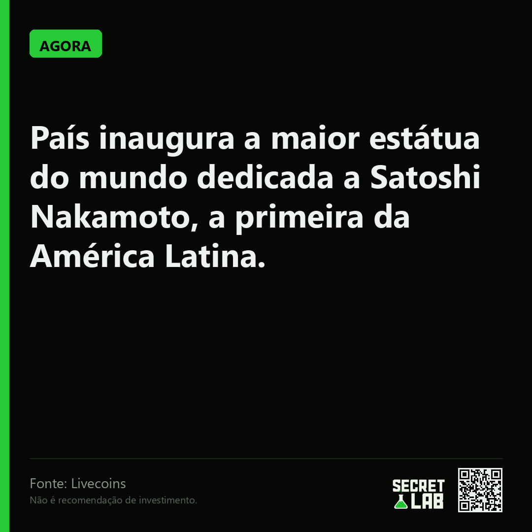 criptomemebr's tweet photo. 🇦🇷 Argentina vira palco de homenagem monumental ao Bitcoin

País inaugura a maior estátua do mundo dedicada a Satoshi Nakamoto, a primeira da América Latina.

(Livecoins) https://t.co/XxUq9xRe0U