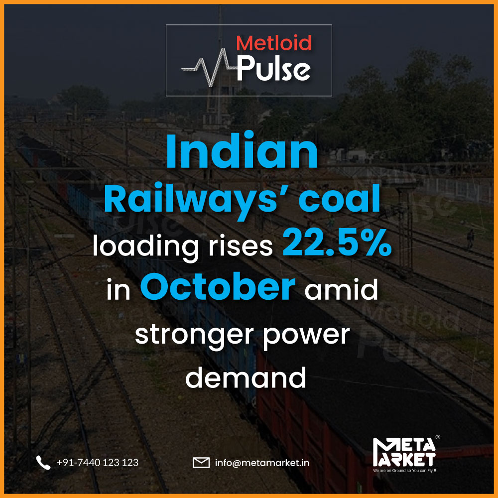 MetaMarketInfo's tweet photo. Indian Railways’ coal loading rises 22.5% in October amid stronger power demand 

Explore details here.                                                                                                                                        Download Now 📲 👇 
https://t.co/O1FVOTftus
Reach us at 🤝
☎️+91 7440 123 123
📧info@metamarket.in
🌍https://t.co/feZ1dpJRI3

© MetaMarket
#TheMetloid #steel #newspaper #metals #miningnews #subscribetoday
#Leadership #Steel