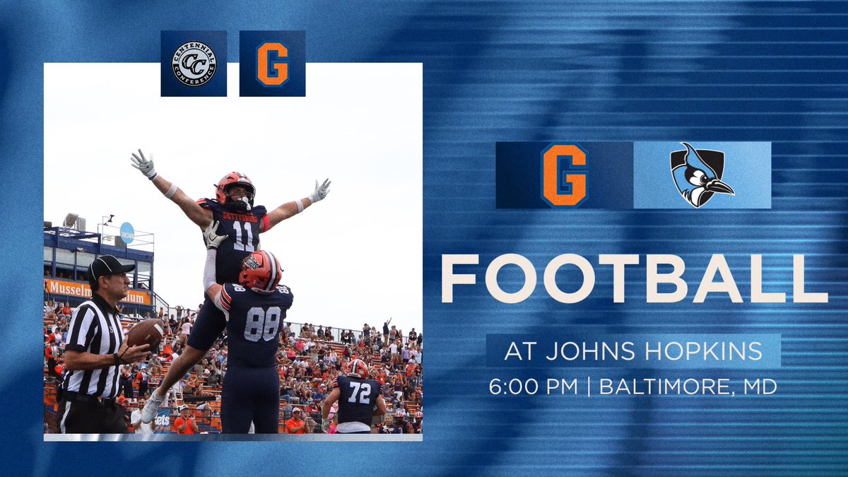 gburgbullets's tweet photo. Football hits the road at 6:00 pm to face Johns Hopkins! #GoBullets 

Tune in:
📺 https://t.co/yyMT5TgHCk
🗒️ https://t.co/ScdoZFr5FI https://t.co/G6fXx7Kdq7