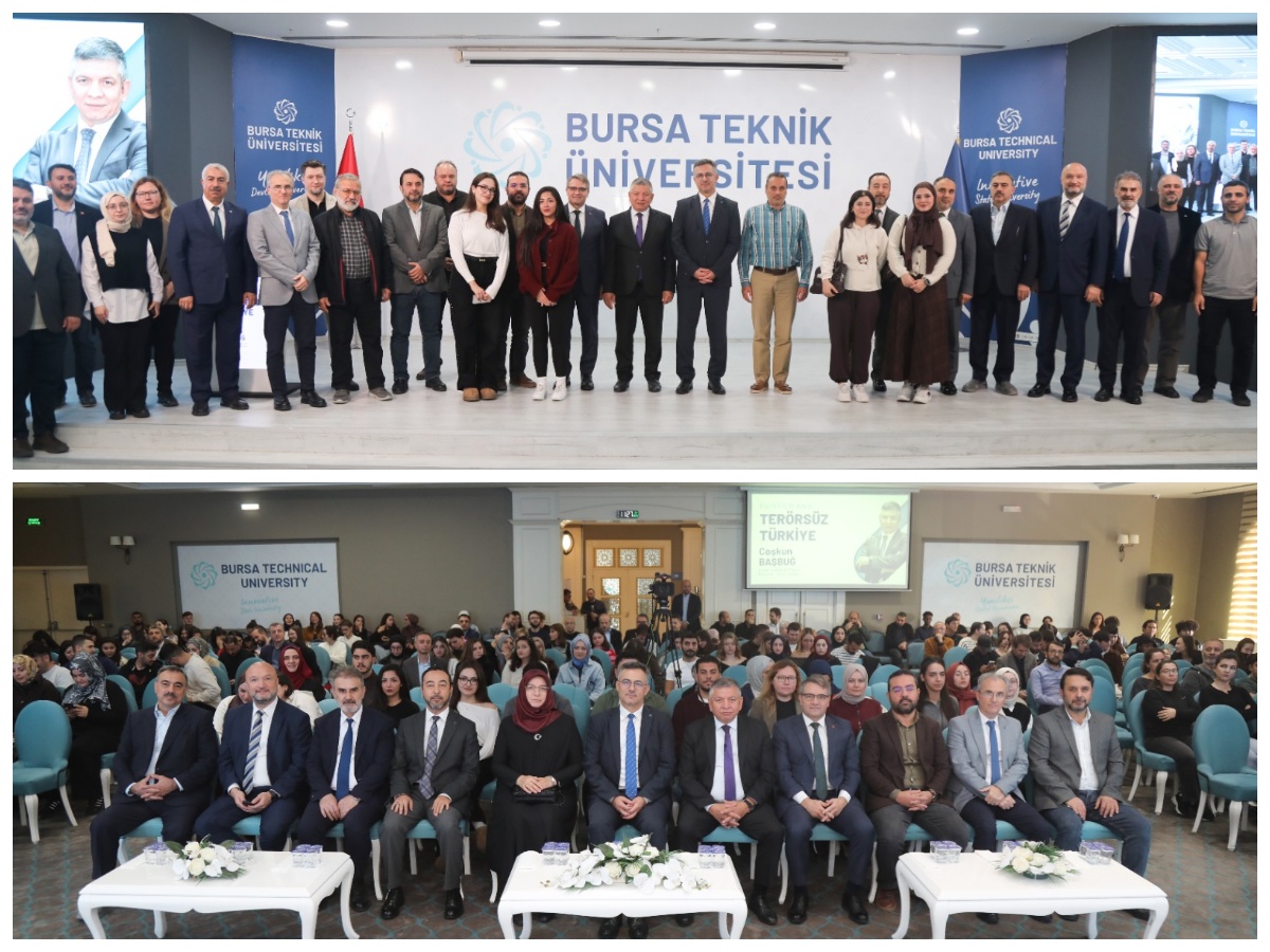 ancaglar's tweet photo. Emekli İstihbarat Albayı ve Güvenlik/Terör Uzmanı Sayın Coşkun Başbuğ’u Üniversitemizde ağırlamaktan ve “Terörsüz Türkiye” konferansında öğrencilerimiz ve personelimizle bir araya getirmekten memnuniyet duyduk.

Türkiye’nin terörle mücadelesi, değişen küresel dengeler ve ülkemizin geleceği üzerine önemli değerlendirmelerin paylaşıldığı bu buluşmanın, gençlerimizin dünyadaki gelişmeleri daha yakından takip etmelerine ve ülkemizin geleceğine dair sorumluluk bilinci geliştirmelerine katkı sunduğuna inanıyorum.

Güçlü bir Türkiye’nin inşasında gençlerimizin bilgiyle, milli ve manevi değerlerle donanmış bireyler olarak yetişmesi büyük önem taşıyor. Üniversiteler olarak görevimiz; düşünen, sorgulayan ve ülkesinin geleceğine katkı sunan nesillerin yetişmesine rehberlik etmektir.

Nazik katkıları ve kıymetli değerlendirmeleri için Sayın Coşkun Başbuğ’a, programımıza katılımlarıyla bizleri onurlandıran Yıldırım Kaymakamımız Sayın Metin Esen’e ve tüm katılımcılarımıza teşekkür ediyorum.

#BursaTeknikÜniversitesi #TerörsüzTürkiye #TürkiyeYüzyılı