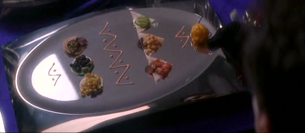 SynBio1's tweet photo. Sci-fi shows cool futures and shitty futures. Cool spaceships or killer robots. Beautiful thriving worlds or dystopian hellscapes.

But sci-fi food is almost always weird and bad. Nutrient paste. Corpse-starch. Insect patties. I want more optimistic sci-fi foods! https://t.co/7E9OWZMsFb
