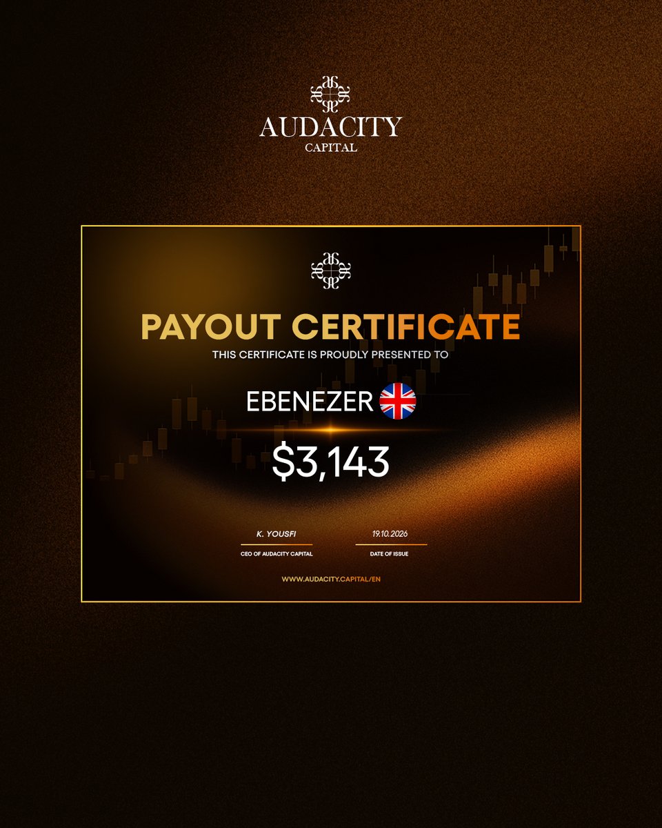 Audacitycap's tweet photo. Celebrating some of our latest trader payouts across the Audacity Capital community.

Aaush, Ebenezer, Mikhail and Titouan turned disciplined trading into results worth recognising.

Congratulations to each of them on reaching another important milestone in their trading journey.

Swipe through to celebrate their achievements.