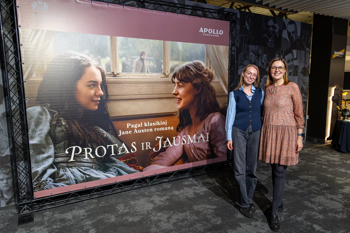 ukinlithuania's tweet photo. 🎬✨ @HMAVilnius @LizBoyles welcomed guests for an evening celebrating Austen’s timeless storytelling and enduring wisdom. A huge thank you to everyone who joined us at the #ApolloKinas in #Vilnius &amp; its team for cooperating with us on such a beautiful occasion! 🇬🇧📚 #UKinLT https://t.co/TCPaLhmLTA