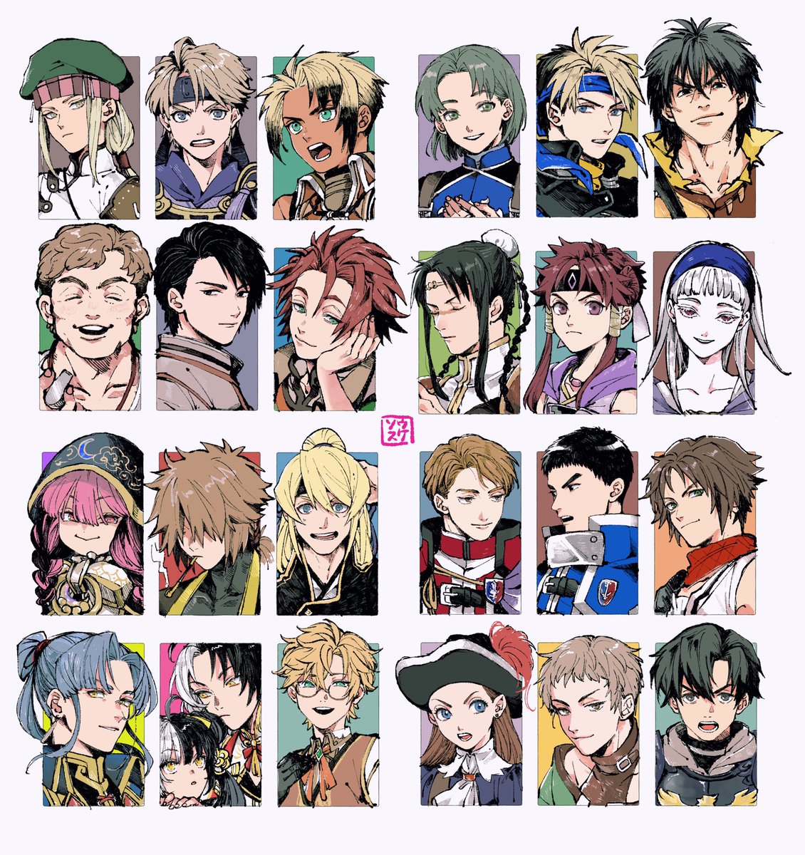 2007_yn's tweet photo. 推し多過ぎて無限に描けてしまうのでここらでやめとかないとな〜〜〜〜〜

まとめ https://t.co/pcfDplRR2r