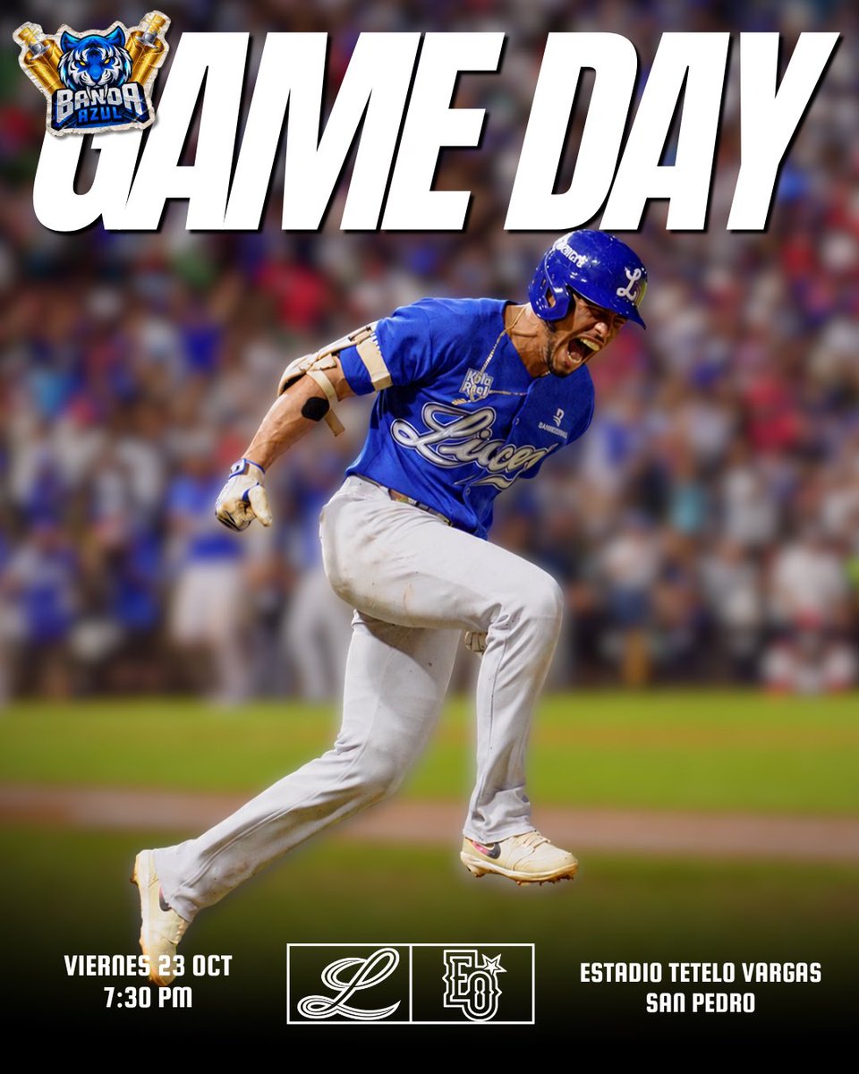 BandaAzulTL's tweet photo. ¡Hoy regresan nuestros Tigres! 🐯💙 Visitamos a las Estrellas Orientales en el Estadio Tetelo Vargas de San Pedro de Macorís, a las 7:30 p.m. ⚾🔥

¡Arrancan los Tigres!

#TigresDelLicey #ElGlorioso #BandaAzul #Licey https://t.co/eAGKsuMz4B
