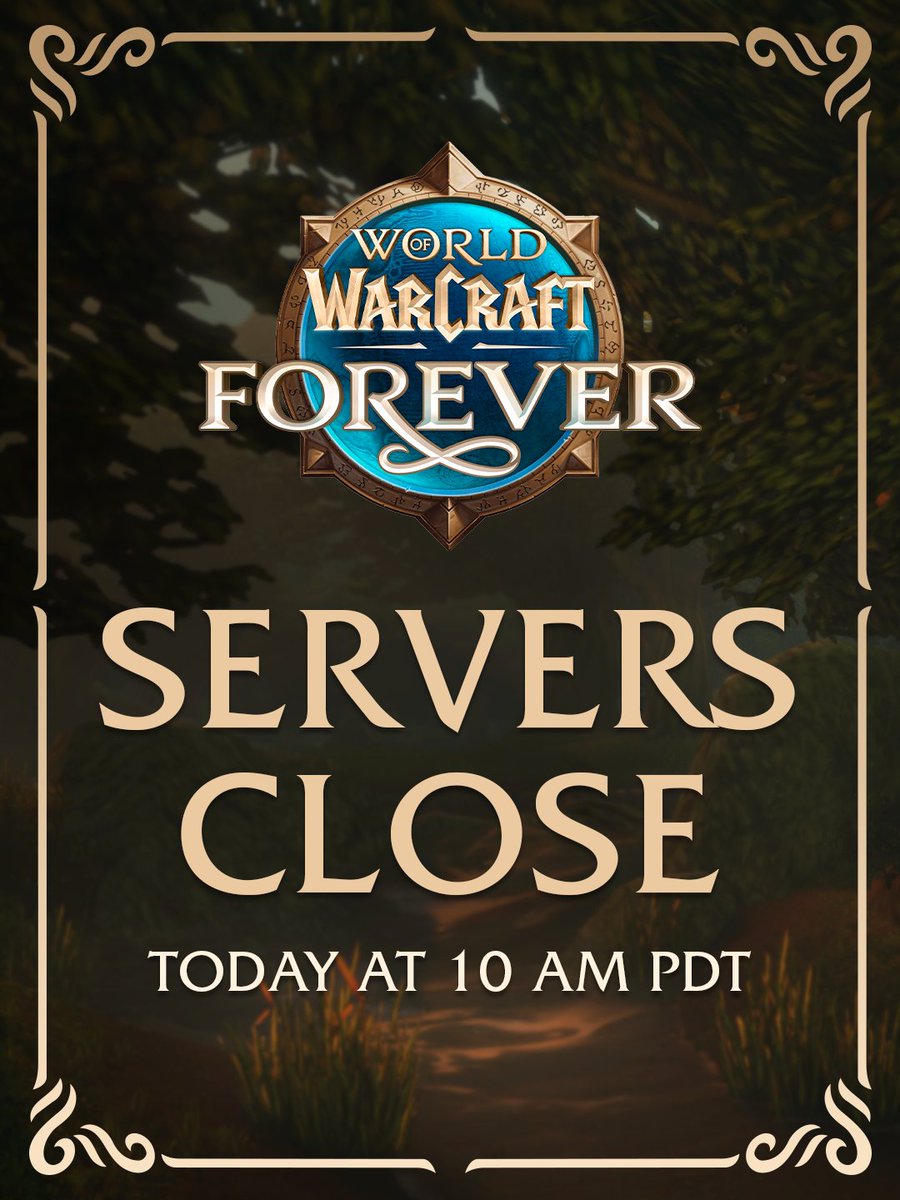 Warcraft's tweet photo. It’s almost time to say goodbye until launch, so hop on the WoW: Forever Beta while you can! https://t.co/MOnnsvKOQG