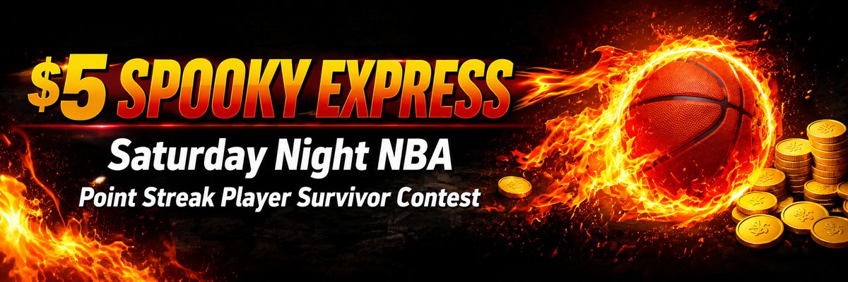 SpookyExpress's tweet photo. 🏀 $5 Saturday NBA Point Streak Player Survivor — LIVE on Splash Sports! 🔥

⏰ Locks Saturday, October 24

💰 $5 Entry

👉 Enter here: https://t.co/KiTG47x7Ul

🆕 New to Splash? Code SPOOKY: https://t.co/UshqJGWjcT https://t.co/G1dGPxI2Pd