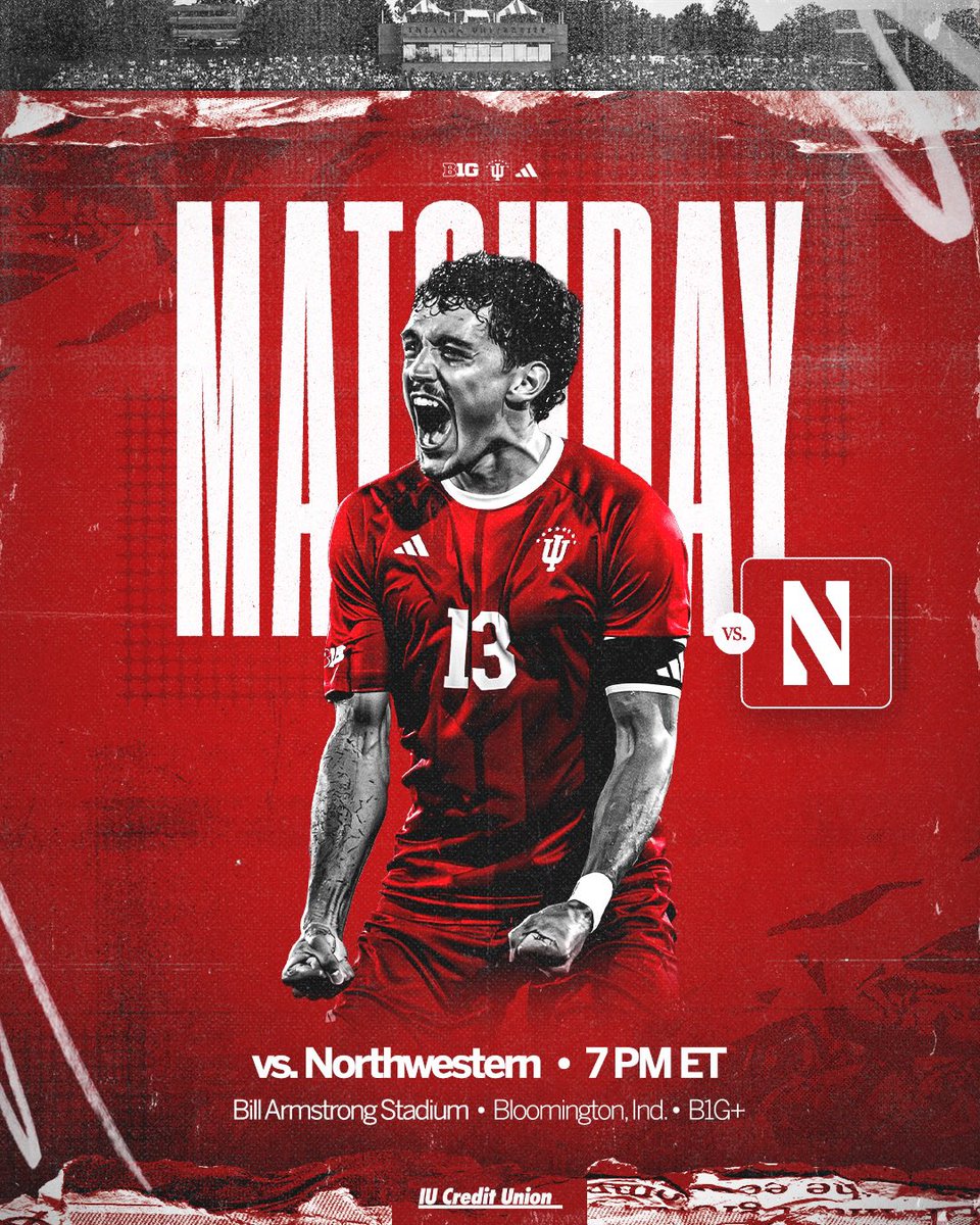 IndianaMSOC's tweet photo. Taking on the Wildcats tonight.

🆚 Northwestern
⏰ 7 p.m. ET
📺 B1G+
📍 Bill Armstrong Stadium https://t.co/gsHtFDk3JD